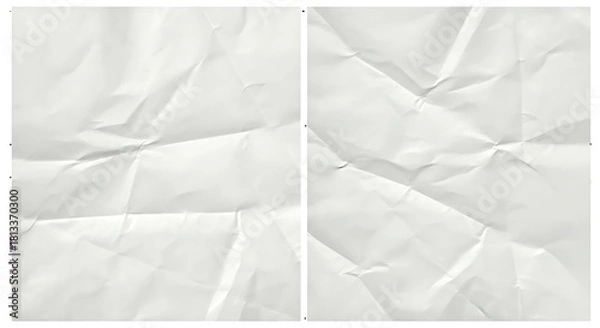 Fototapeta Textured white paper with subtle folds and creases