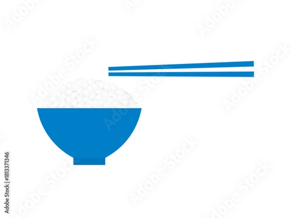 Obraz 箸でご飯を食べるアイコン