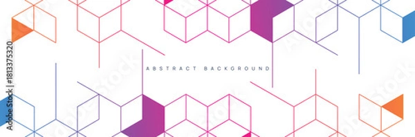 Fototapeta Graphic design element and abstract geometric background.