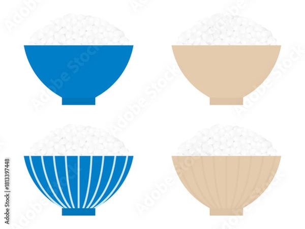 Obraz ご飯・茶碗アイコンセット