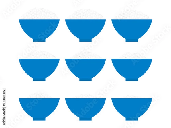 Obraz ご飯・茶碗アイコンセット