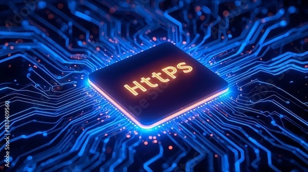 Fototapeta https , Https protocol icon ,https with padlock	
