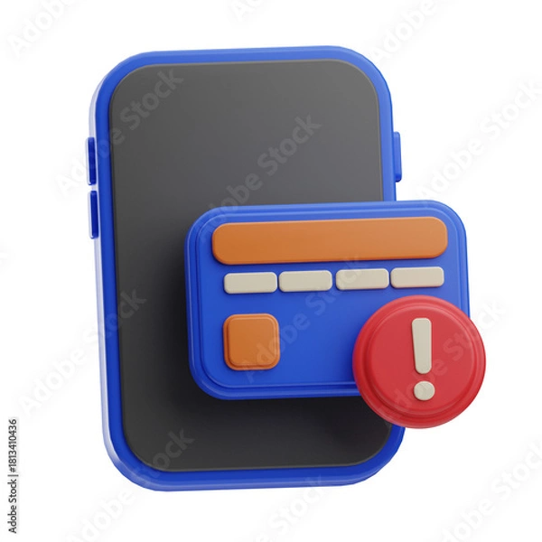 Fototapeta Icon Alert Badge on Mobile Device