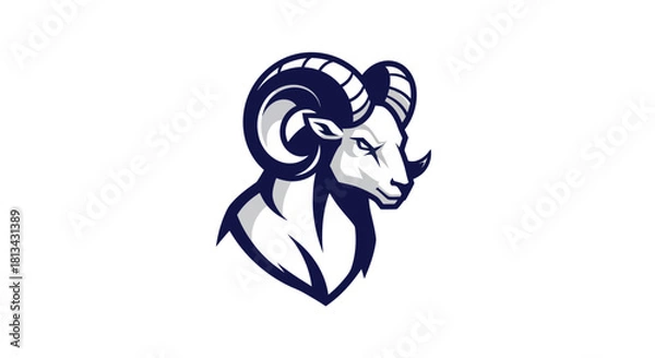 Fototapeta Stylized ram head illustration vector design for various applications