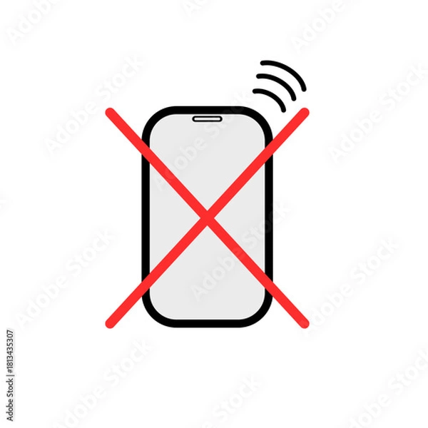 Obraz icon prohibited from using mobile phones