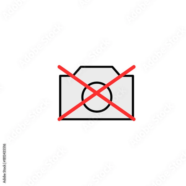 Obraz no photo camera icon