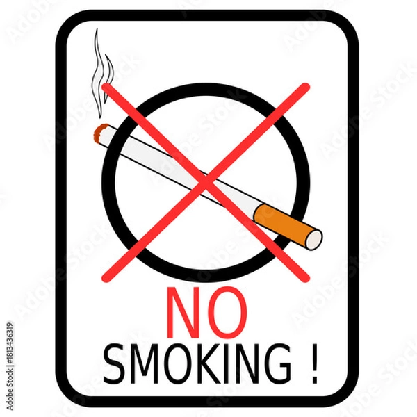 Obraz no smoking sign