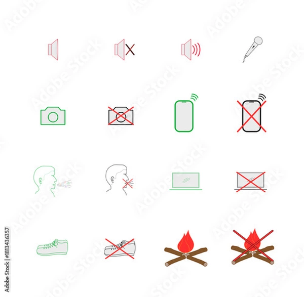 Obraz set of icons
