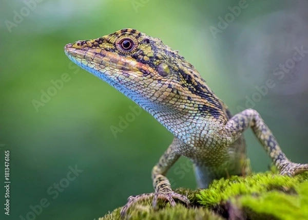 Fototapeta lizard on a tree