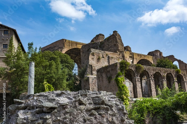 Fototapeta The Basilica of Constantine and Maxentius in the Roman Forum