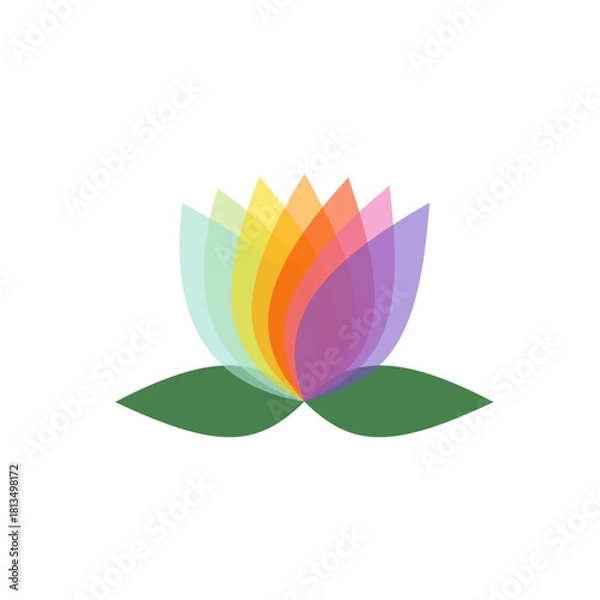 Obraz abstract colorful flower