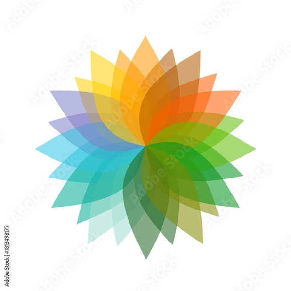 Obraz abstract colorful flower