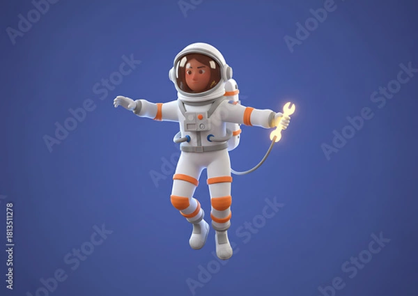 Obraz astronaut in space 3d render