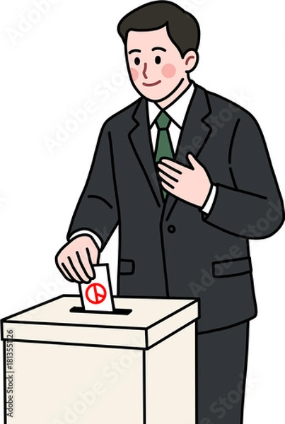 Obraz 투표하는 남자