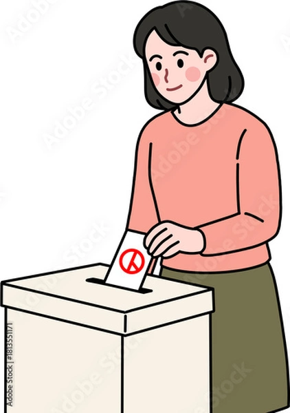 Obraz 투표하는 여성