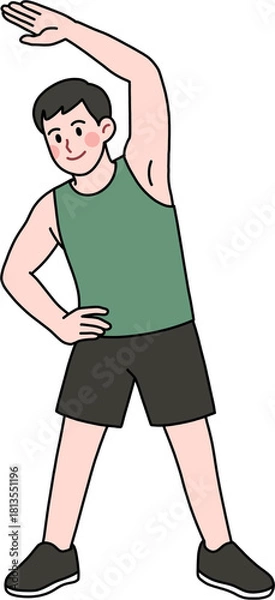 Obraz 스트레칭하는 남자