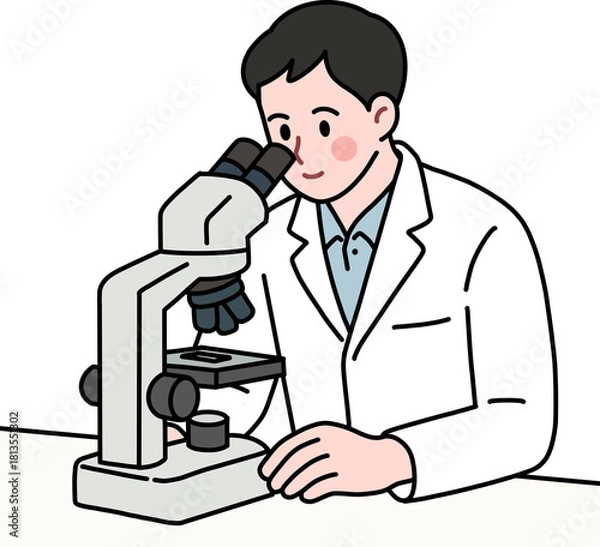 Obraz 현미경으로 관찰하는 연구원