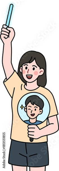 Obraz 응원부채를 들고 응원하는 팬