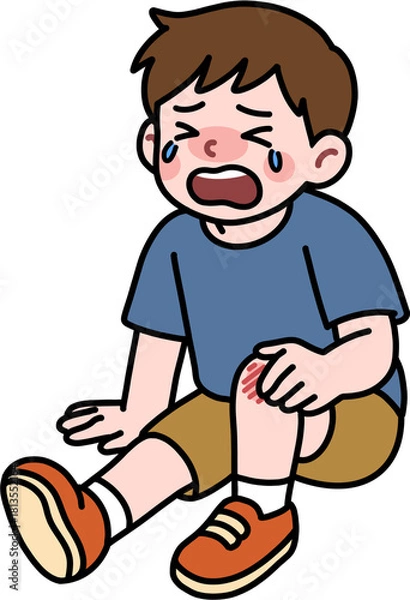 Obraz 무릎이 까져서 우는 아이