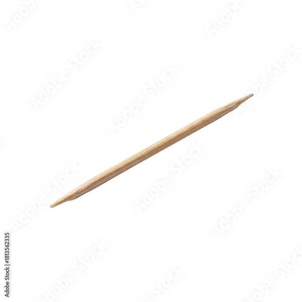 Obraz Single Wooden Toothpick Isolated on Black Background with Soft Lighting Featuring Rustic Architecture Photography with No Defects