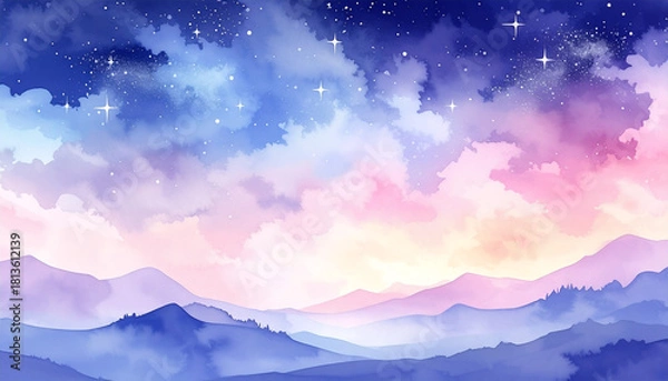 Fototapeta 癒しの星空,  generated by AI	