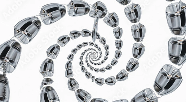 Fototapeta silver chain on black