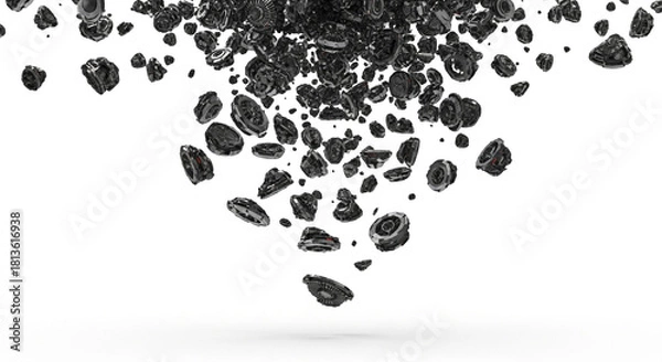 Fototapeta black leopard print