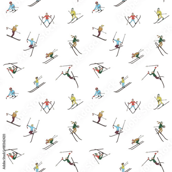 Obraz Winter skiing pattern