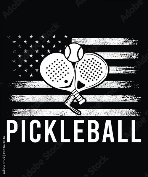 Obraz PICKBALL FLAG VECTOR TSHIRT DESIGN