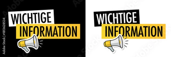Obraz Wichtige information
