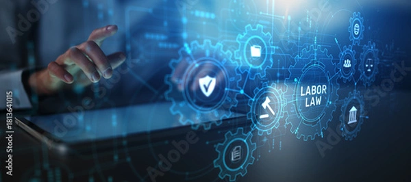 Fototapeta Labor Law and Digital Compliance Systems in Corporate Governance.