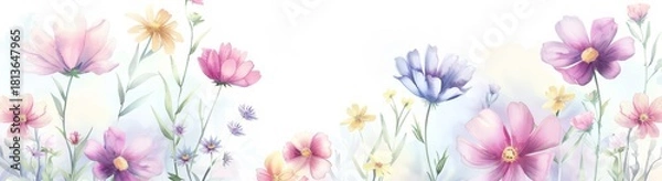 Obraz pink flowers background