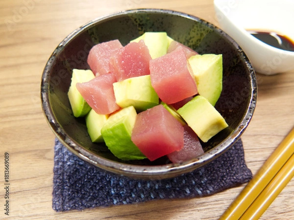 Obraz まぐろとアボカドの和え物