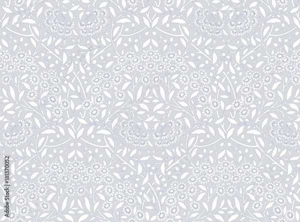 Fototapeta Floral seamless pattern. Modern seamless pattern for interior decoration, wrapping paper, graphic design and textile. Vector illustration. Backgrounds.