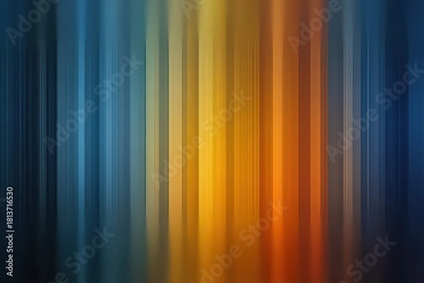 Obraz Abstract Vertical Lines in Blue Orange and Yellow Tones with Motion Blur