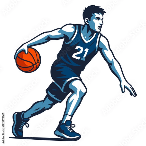 Obraz Basketball player vector illustration.