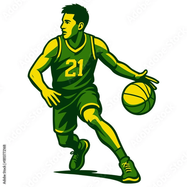 Obraz Basketball player vector illustration.