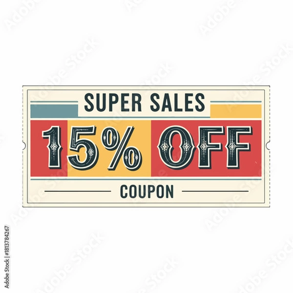 Obraz Vintage ticket, Admit one ticket 15% off