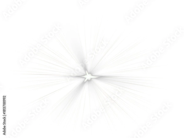 Fototapeta Abstract sharp white starburst light explosion effect PNG image