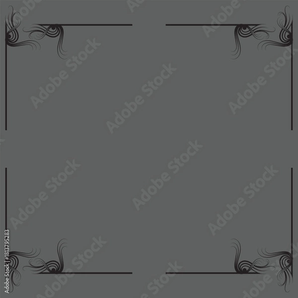 Fototapeta Elegant Ornate Corner Decorations for Frames and Borders