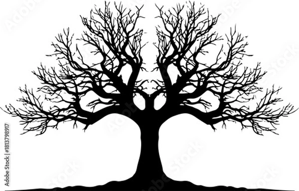 Fototapeta Leafless Tree Silhouette