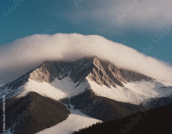 Obraz snow covered mountains in winter