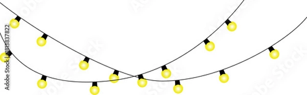 Obraz Festive String Lights Garland Decoration Festive Celebration