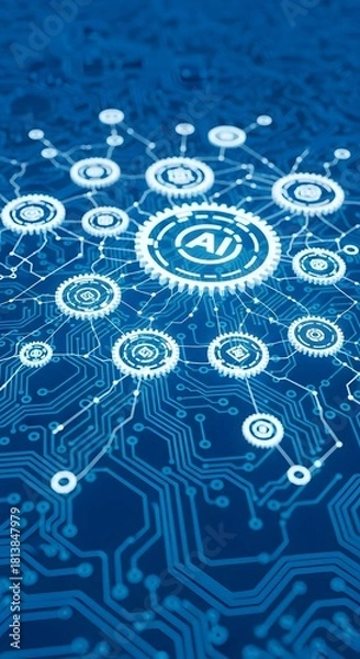 Obraz Digital Automation Gear Network
