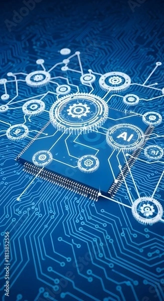 Obraz Digital Automation Gear Network
