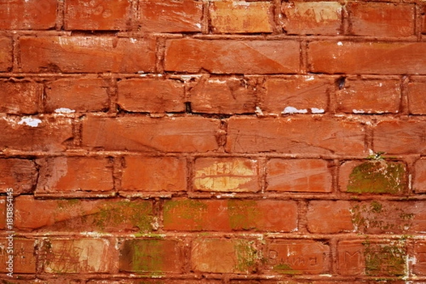 Fototapeta Mur de briques rouges.