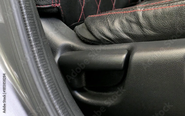 Obraz Car seat height adjustment lever