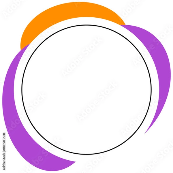 Fototapeta Modern abstract circular design with vibrant color elements