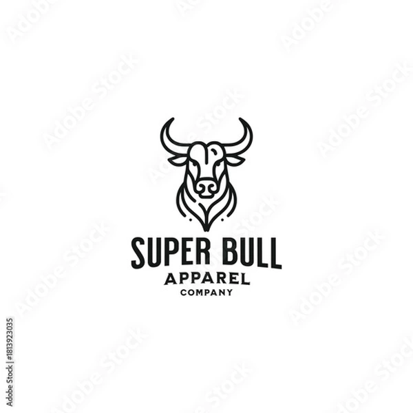 Fototapeta Bull icon logo