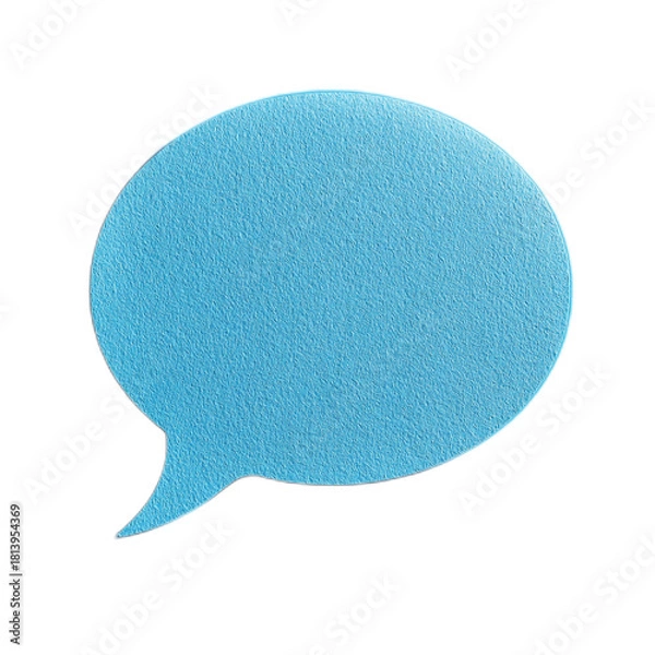 Obraz Isolated Light Blue Speech Bubble on Contrasting Background for Creative Communication Design